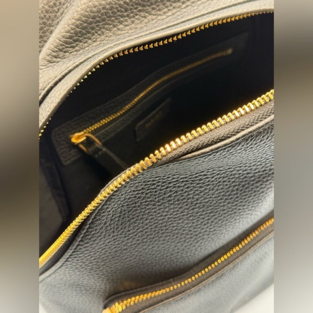 🆕 OROTON 🧿 NWOT Lilly Small Backpack, Black Leather - Picture 11 of 16